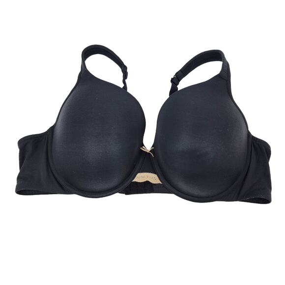 Cacique Lane Bryant Extra Soft Lightly Lined Full Coverage Black Bra Size 46C - Picture 1 of 4